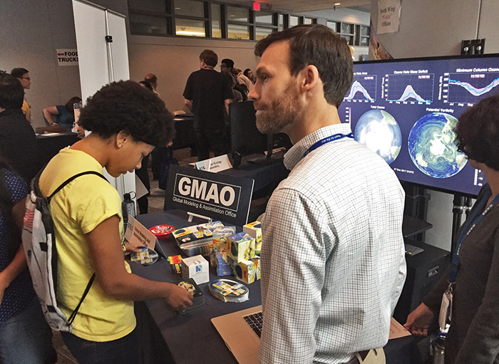 Nathan Arnold at GMAO's Booth