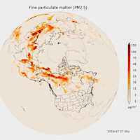 thumb for Arctic Fires 2019: Fine Particulate Matter