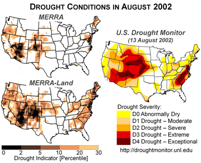 Graphic of U.S. Drought Conditions in Aug. 2002