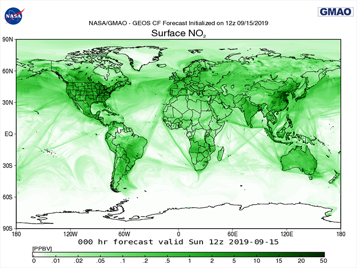 sample GEOS-CF surface map