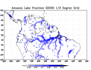 Amazon Lake Fraction Map