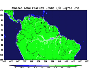 Amazon Land Fraction map