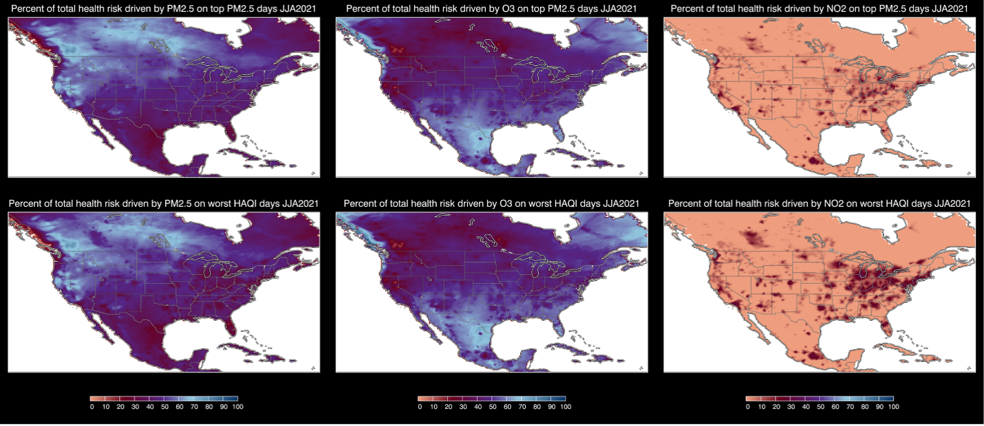 slide graphic from health impacts over north america